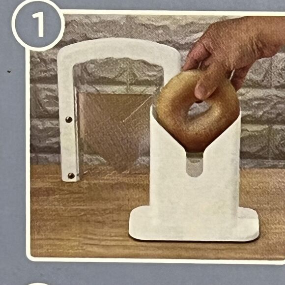 Crofton Bagel Slicer Stainless Steel Blade Cutter Dishwasher Safe Kitchen Tool - Picture 7 of 12